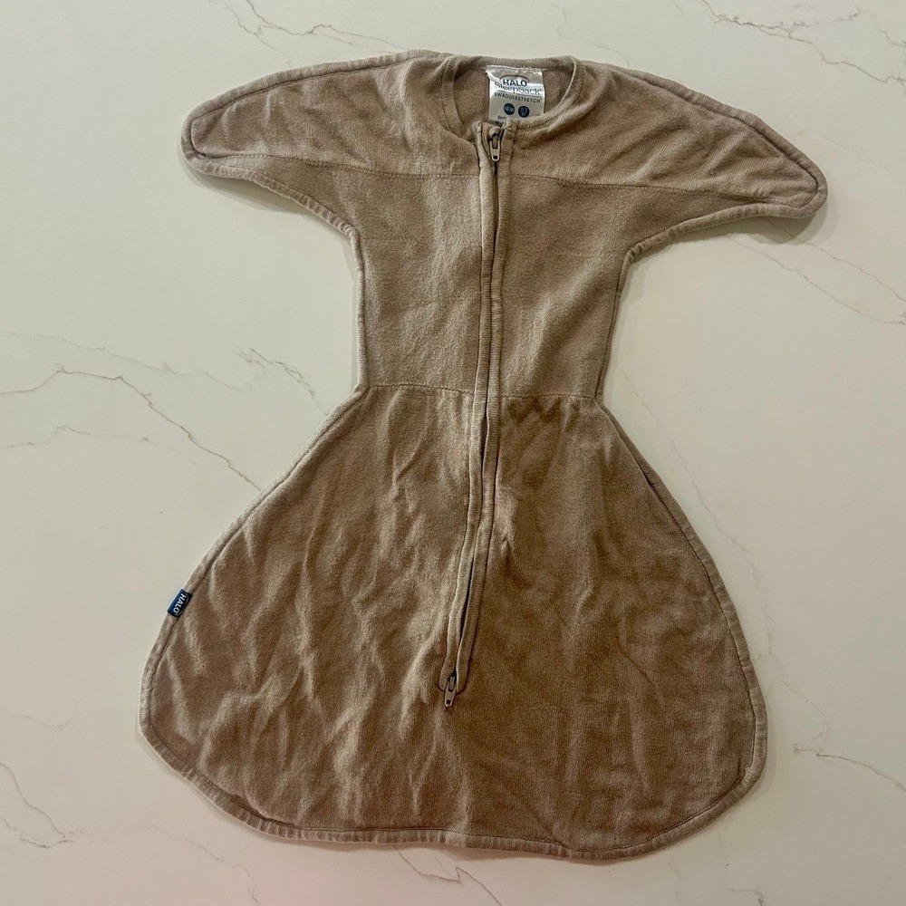 HALO Sleepsack SwaddleStretch Newborn 0-3 Months 0.5 TOG Mushroom Brown